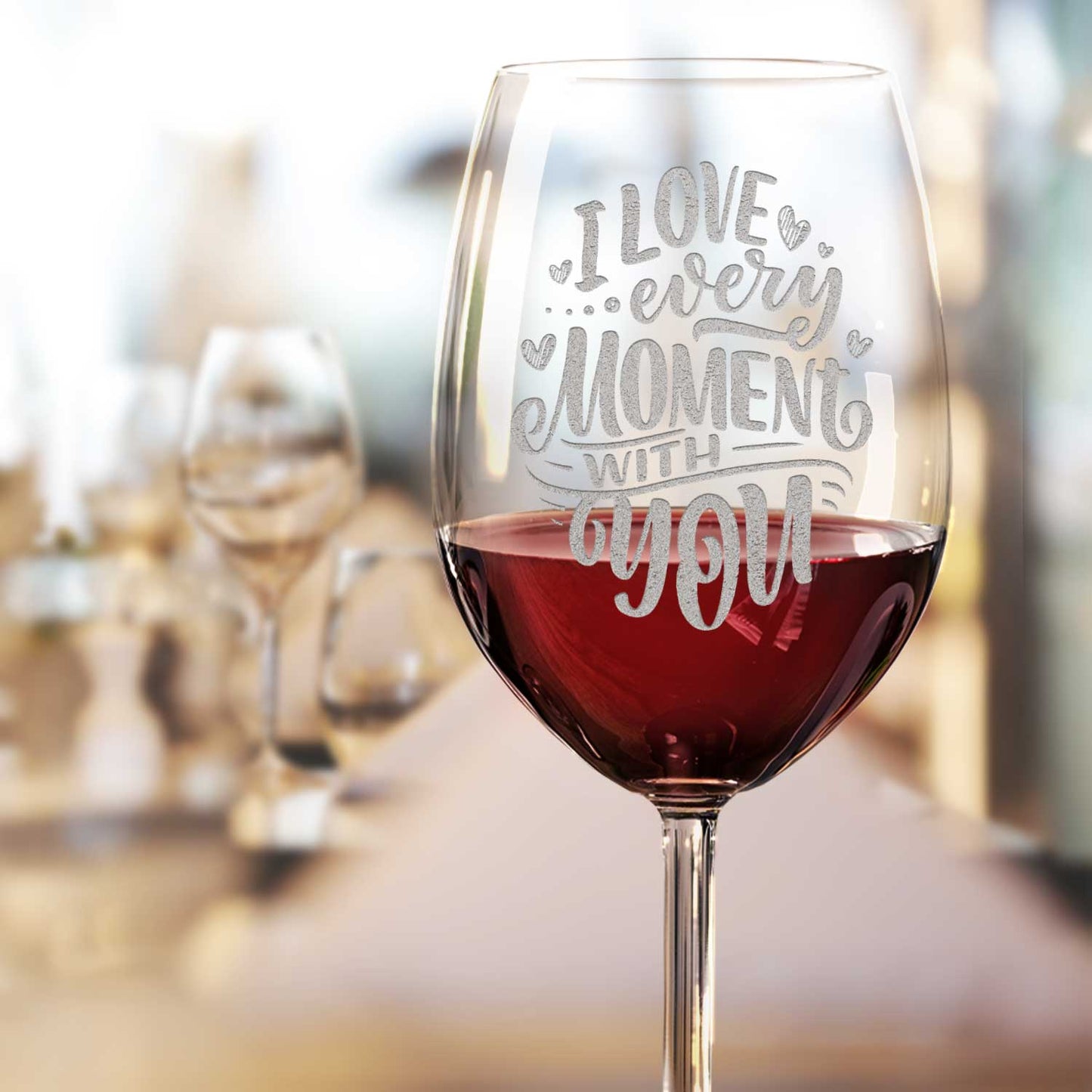 Leonardo Weinglas mit Gravur - "Love every Moment with you"