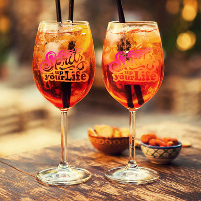 Leonardo Weinglas mit UV-Druck - "Spritz up your Life"