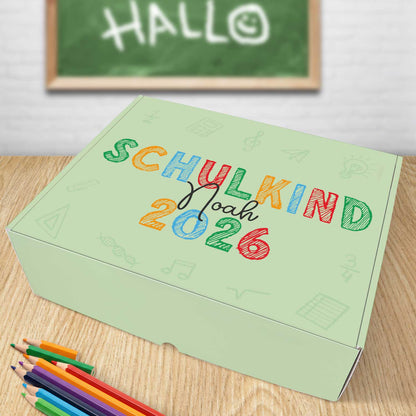 Personalisierte Geschenkbox - Schulkind Kreide - Einschulung
