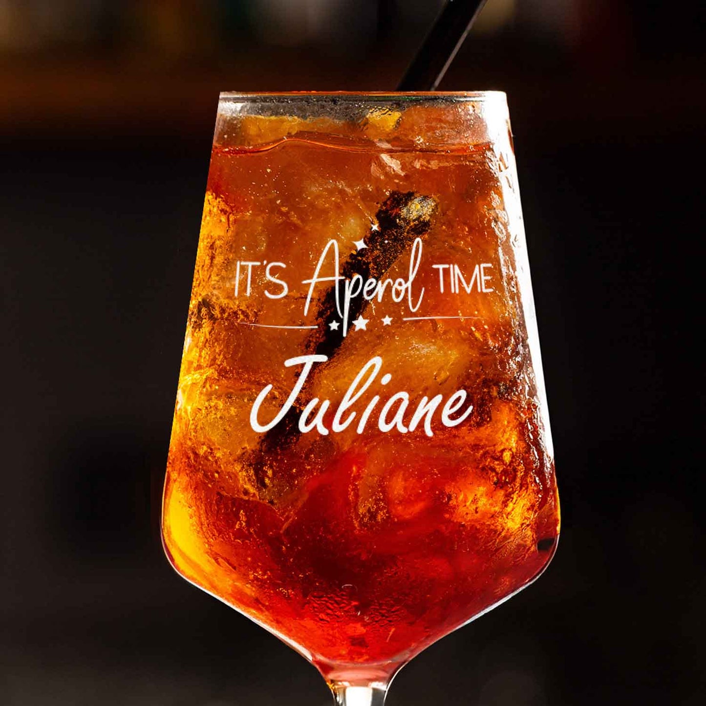 Leonardo Weinglas mit Gravur - "It's Aperol Time" mit Wunschname