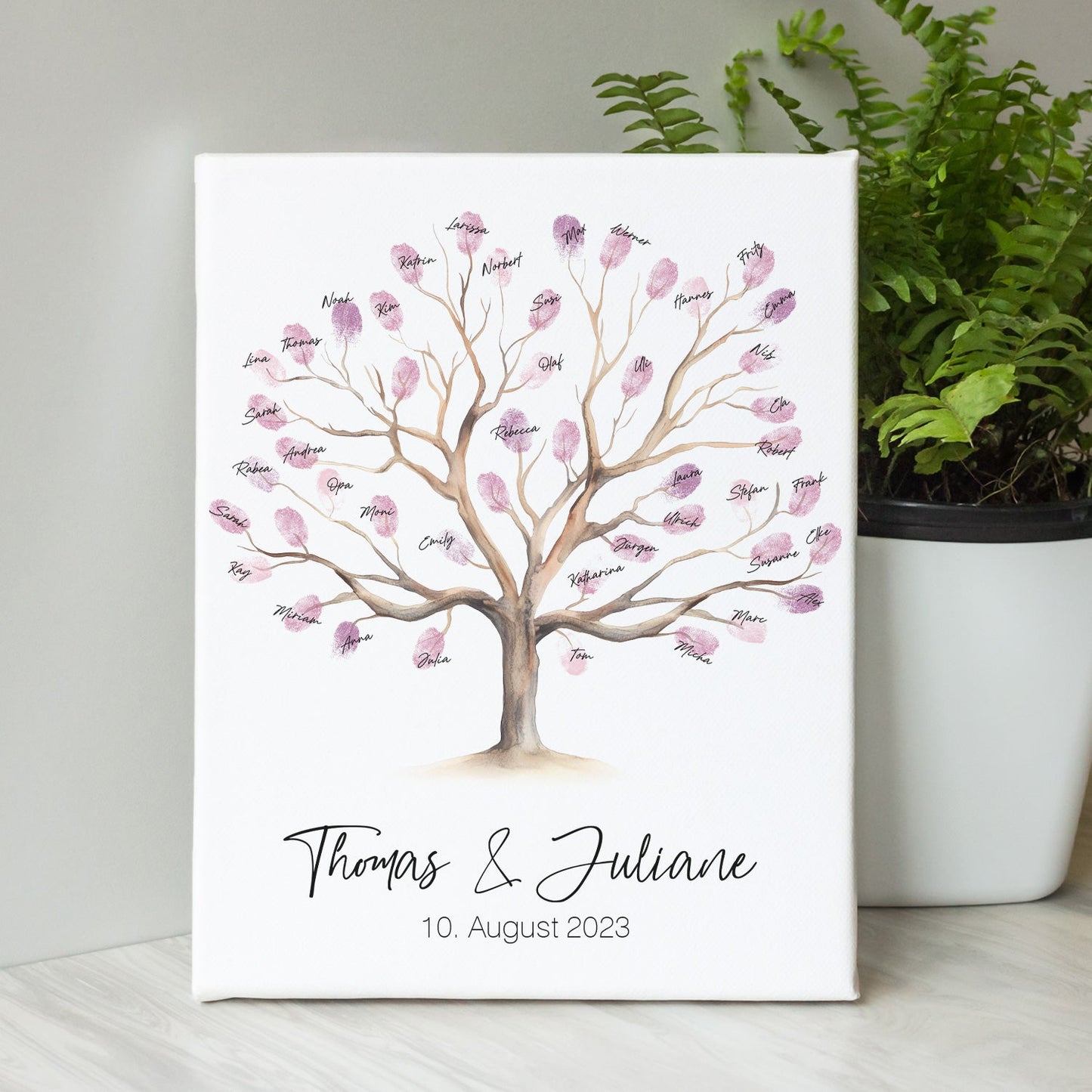 Leinwand-Gästebuch zur Hochzeit - Hochzeitsbaum