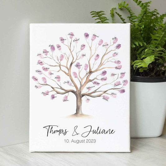 Leinwand-Gästebuch zur Hochzeit - Hochzeitsbaum