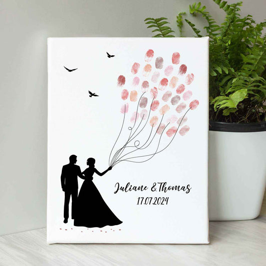 Leinwand-Gästebuch zur Hochzeit - Hochzeitspaar