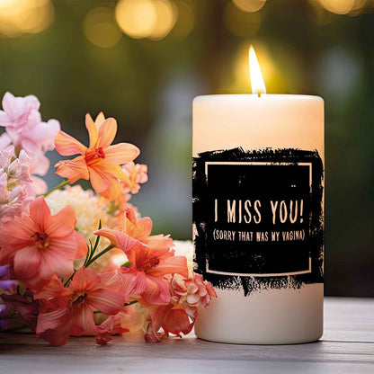 Kleine Kerze mit Spruch "I Miss You"