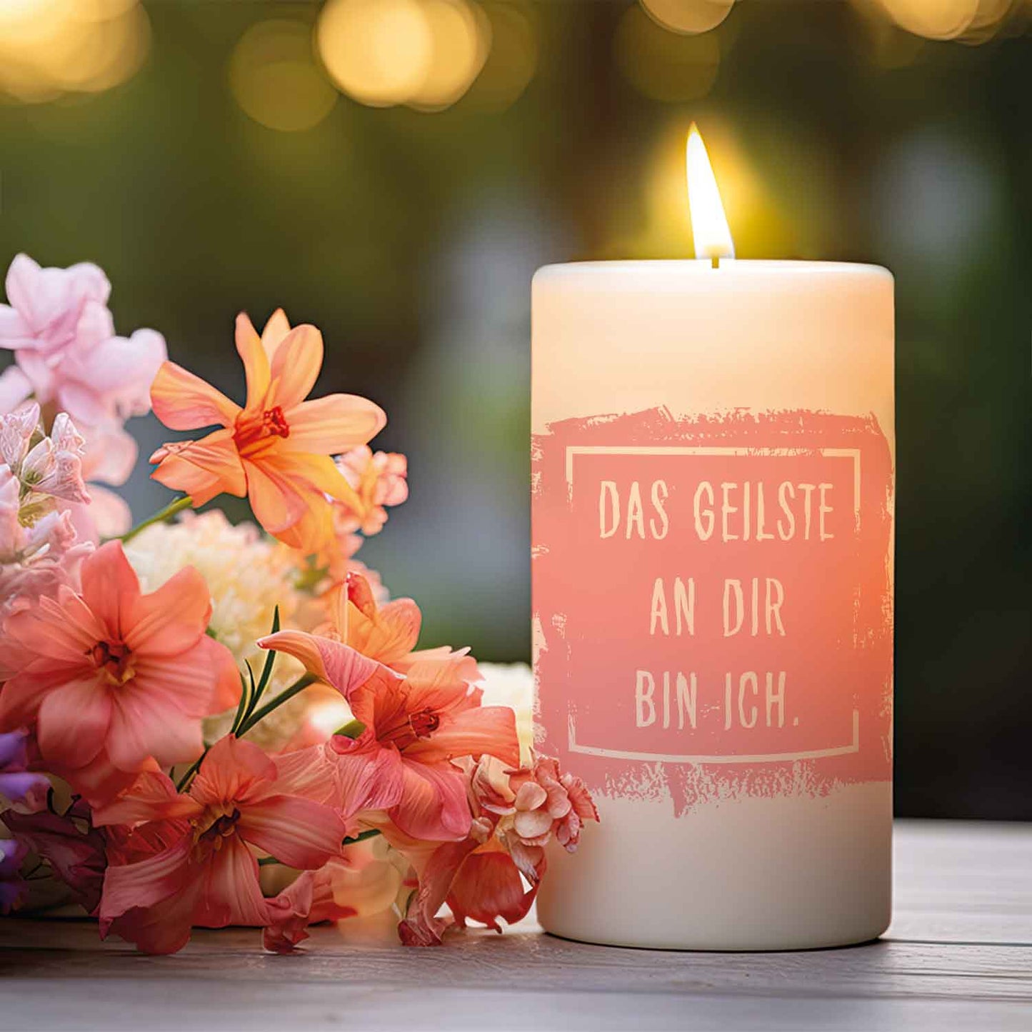 Kleine Kerze mit Spruch "Das Geilste an Dir"
