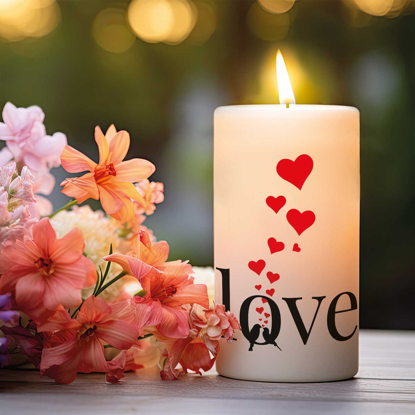 Kleine Kerze "Lovebirds" für Paare