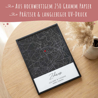 Personalisiertes Poster - Zuhause - Personalisiertes Geschenk