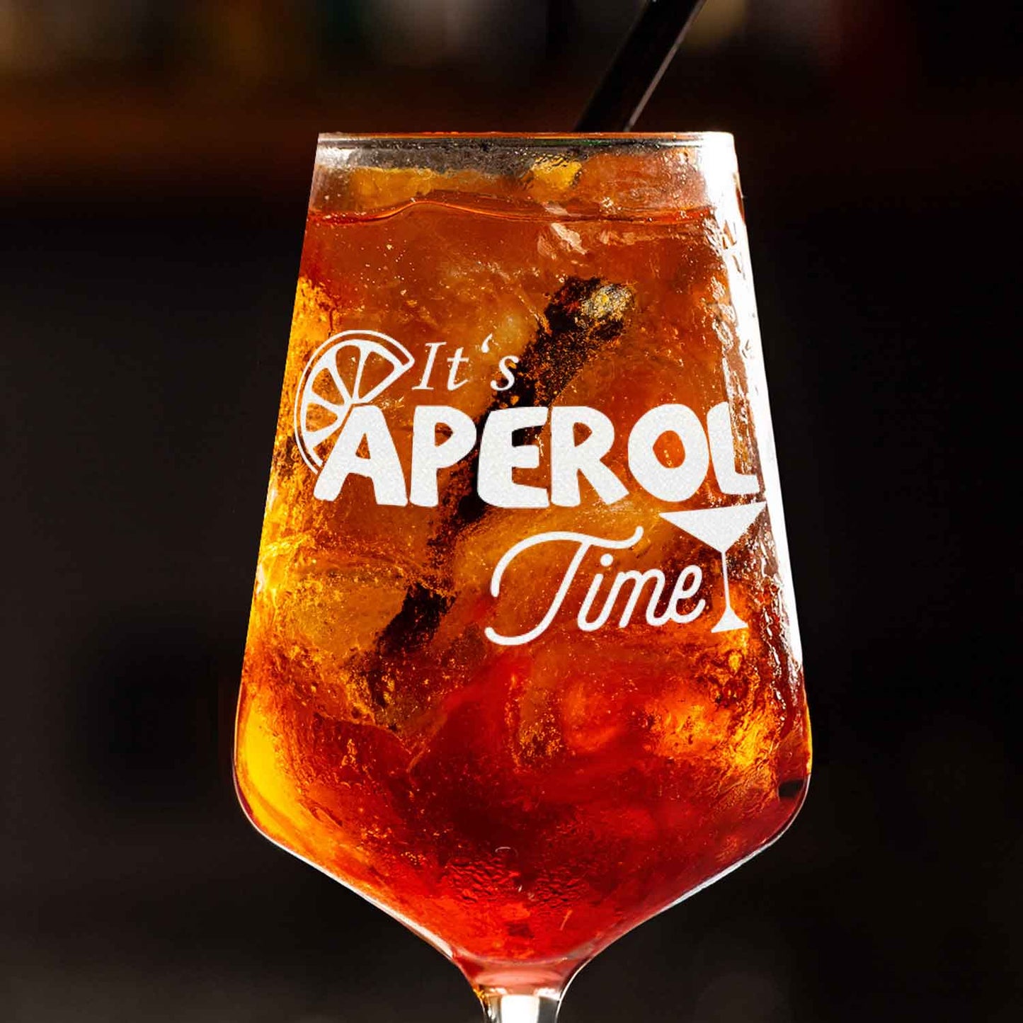 Leonardo Weinglas mit Gravur "It's Aperol Time" Design