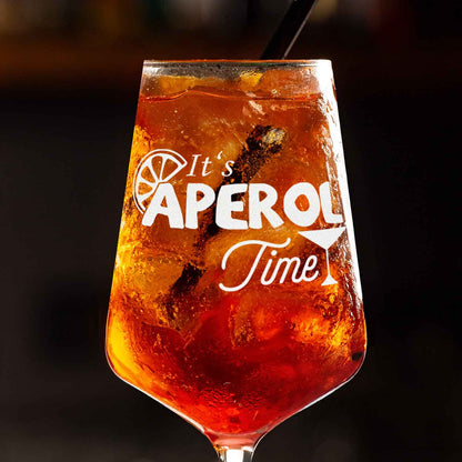 Leonardo Weinglas mit Gravur "It's Aperol Time" Design