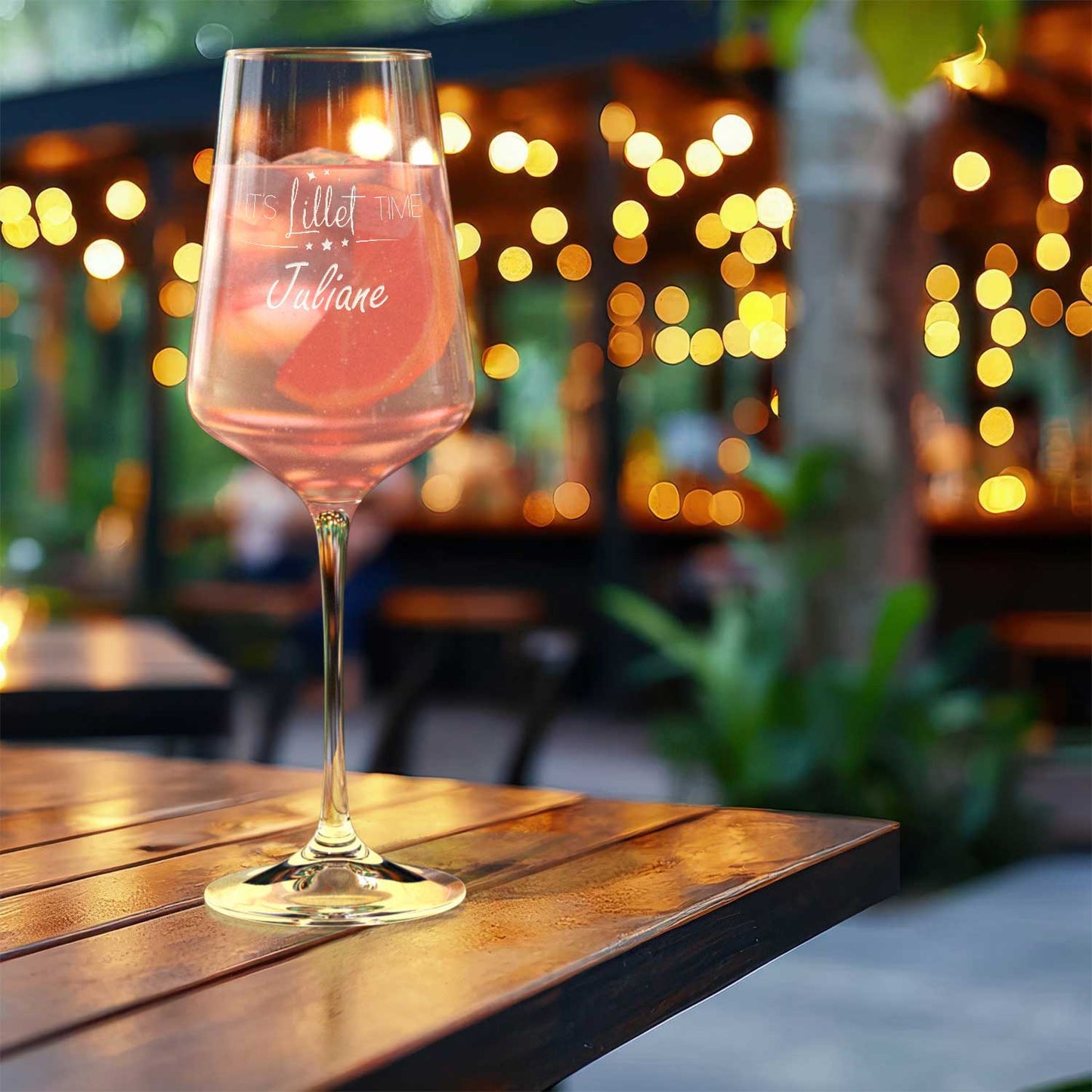 Leonardo Weinglas mit Gravur - "It's Lillet Time V2" mit Wunschname
