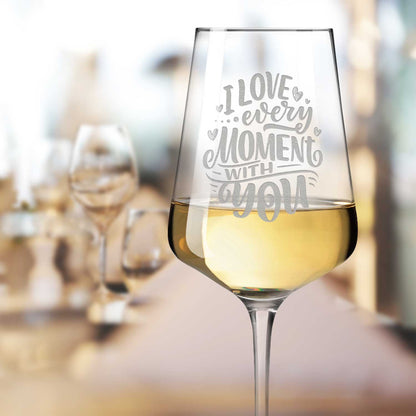 Leonardo Weinglas mit Gravur - "Love every Moment with you"