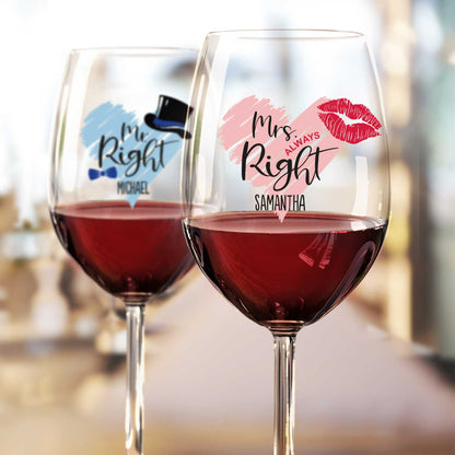 Leonardo Weingläser Mr Right & Mrs Always Right mit UV-Druck im Set