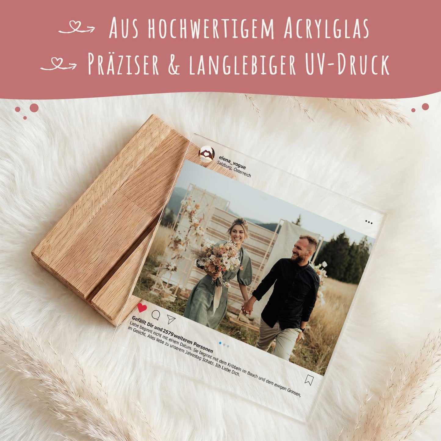 Dein Post als Socialglas mit Foto & Wunschtext - Social Media Geschenk