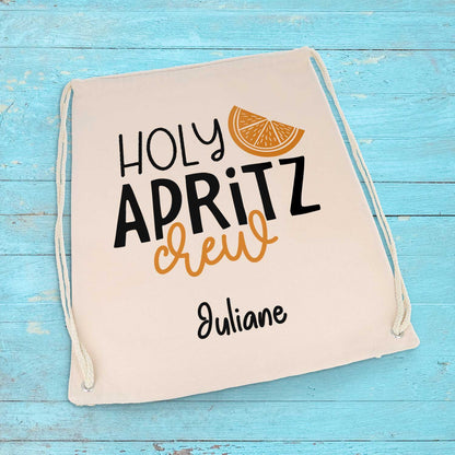 Bedruckter Turnbeutel im Holy Apritz Crew Design