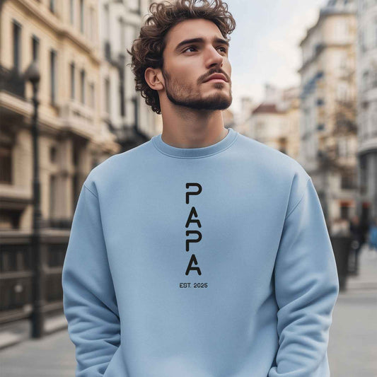 Personalisiertes Sweatshirt für Herren - PAPA EST. Space