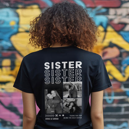 Personalisiertes Oversized T-Shirt - Sister