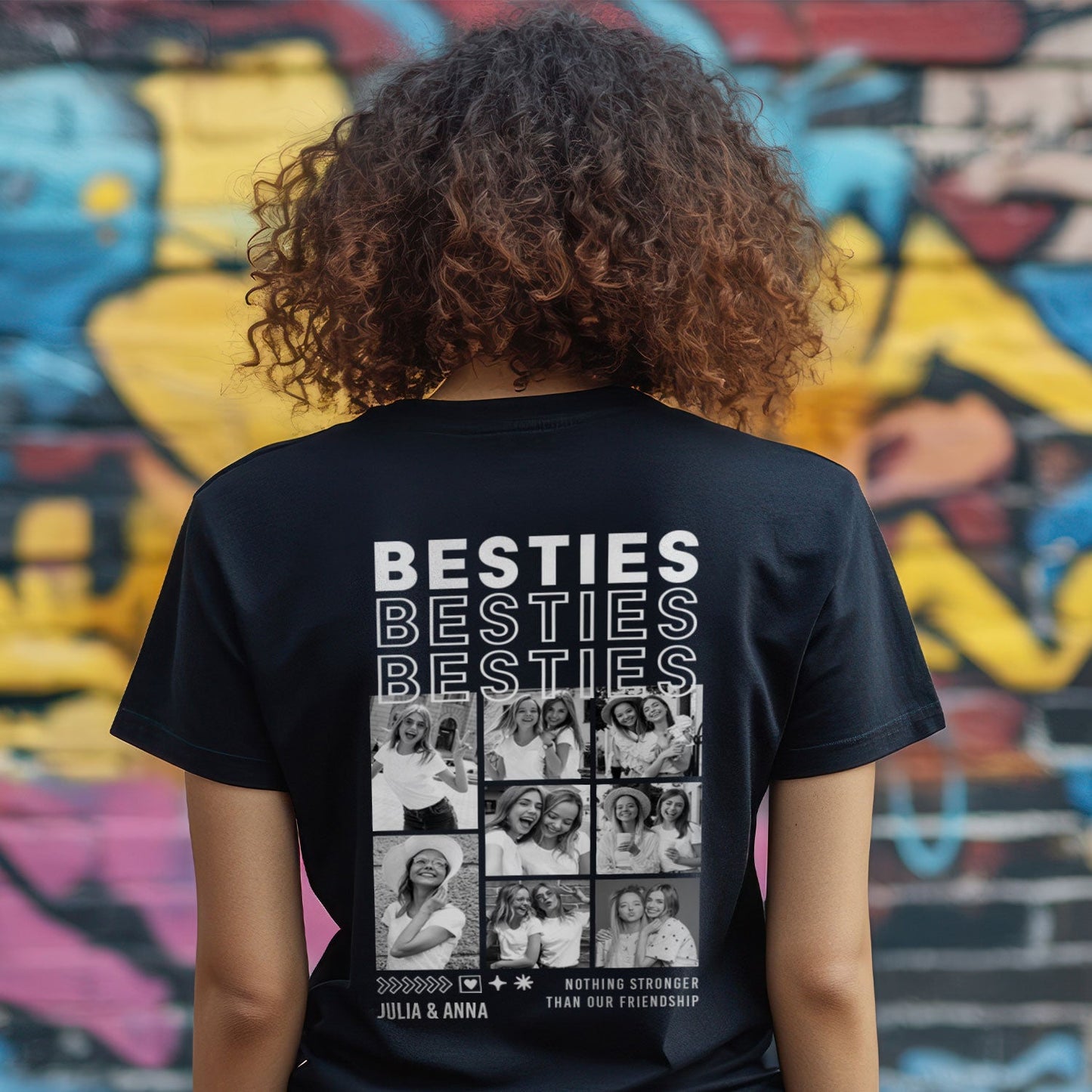 Personalisiertes Oversized T-Shirt - Besties