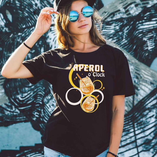 Bedrucktes T-Shirt für Damen - Aperol o´Clock
