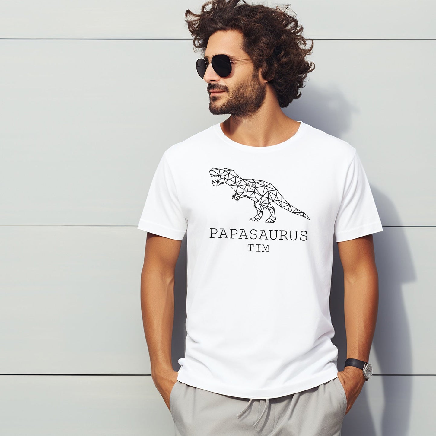 Bedrucktes T-Shirt für Herren - PAPASAURUS
