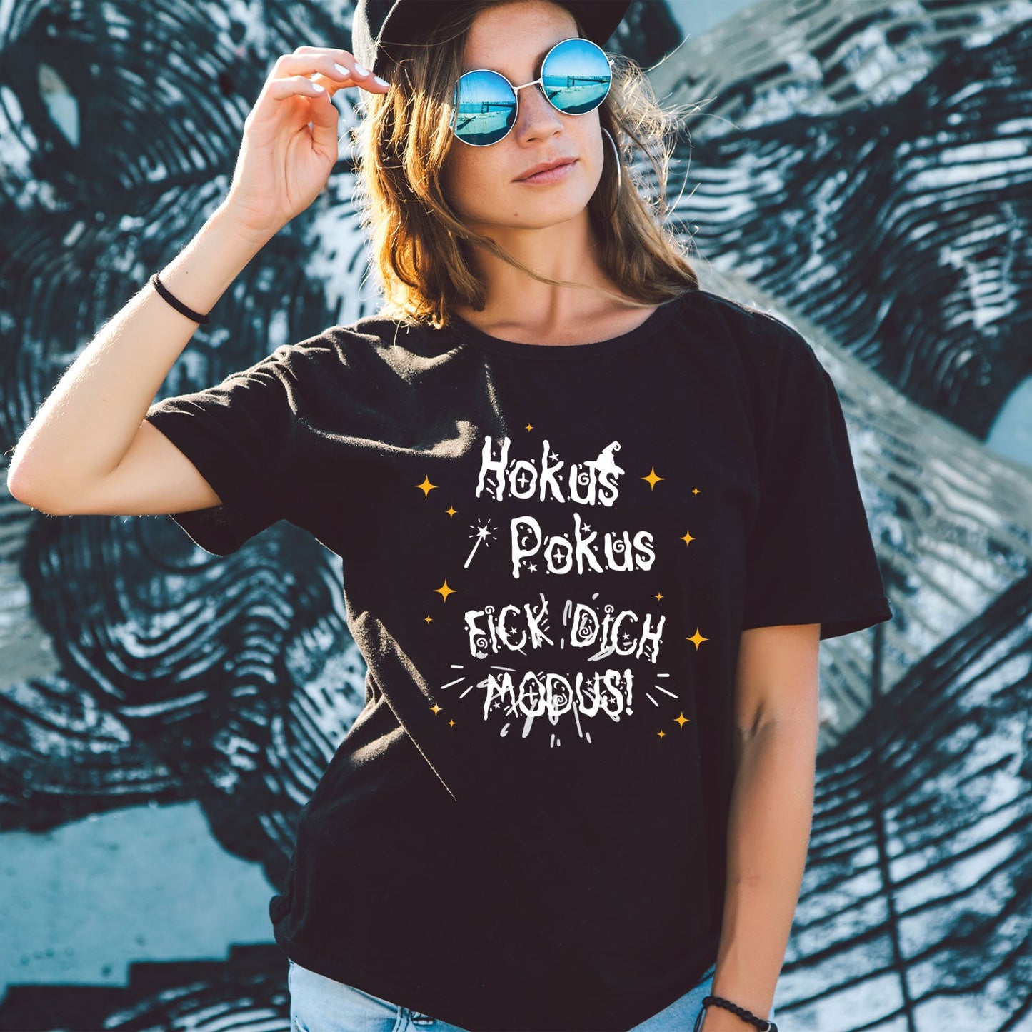 Bedrucktes T-Shirt für Damen - Hokus Pokus