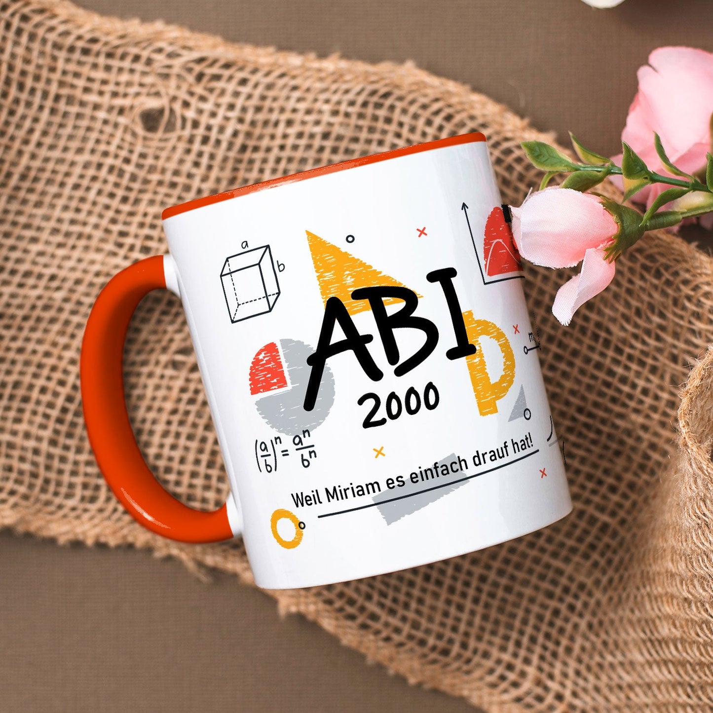 Bedruckte Tasse mit Spruch - Abi - Personalisiert mit Namen
