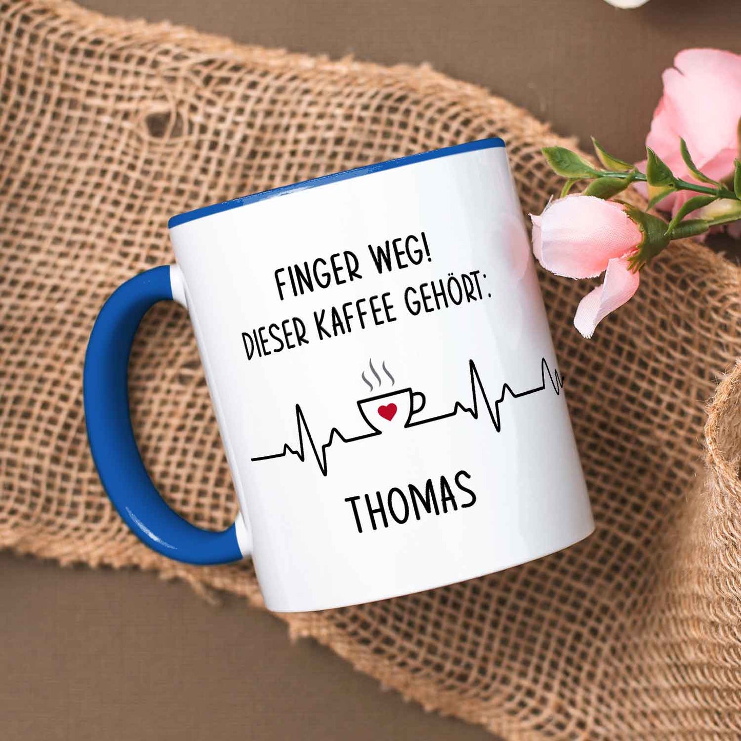 Bedruckte Tasse mit Spruch - Finger Weg!