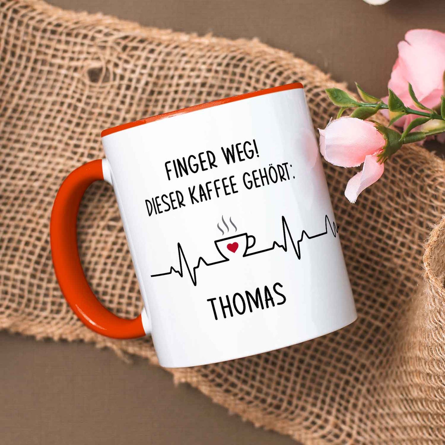Bedruckte Tasse mit Spruch - Finger Weg!