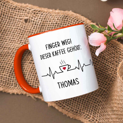 Bedruckte Tasse mit Spruch - Finger Weg!