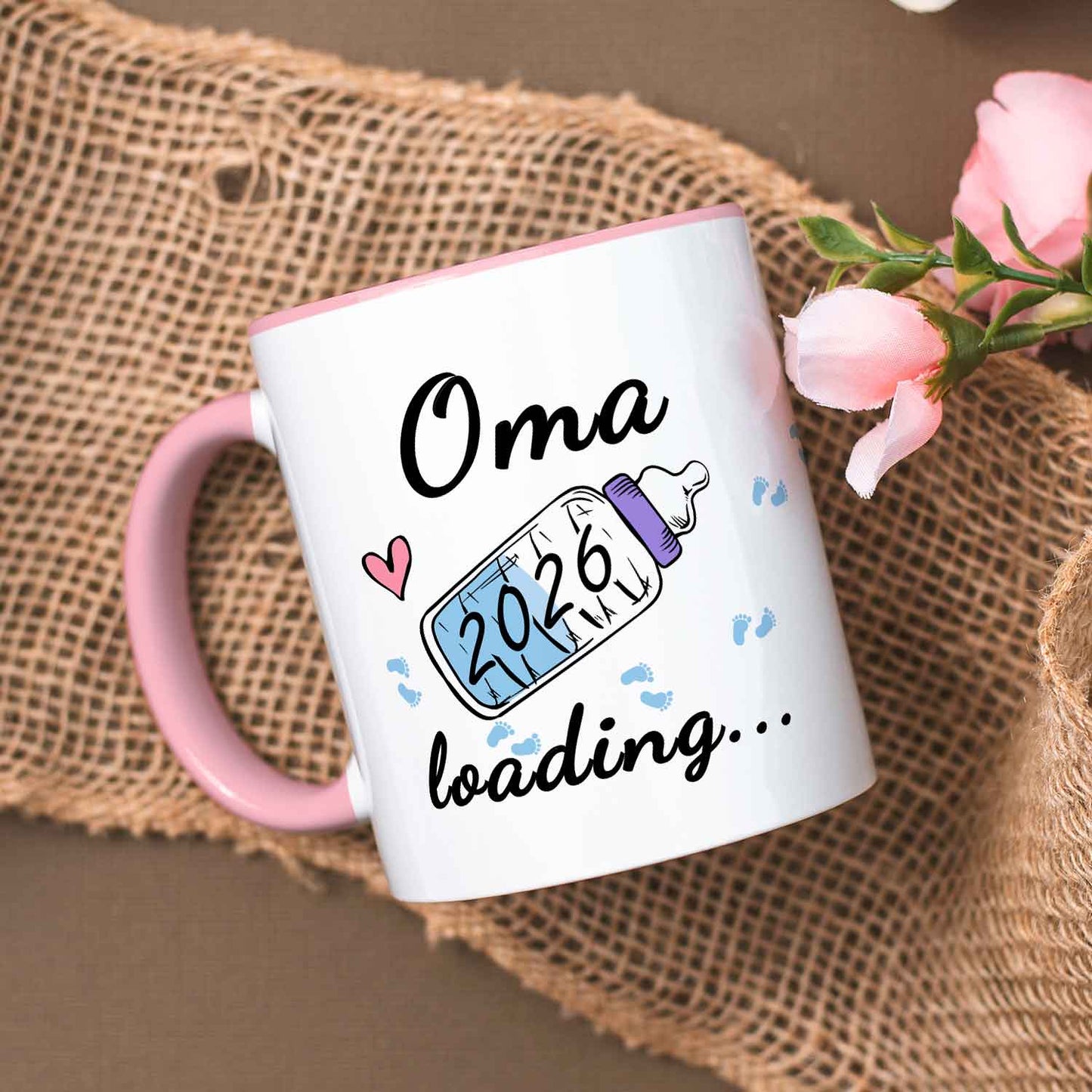 Bedruckte Tasse mit Spruch - Baby Loading in versch. Varianten