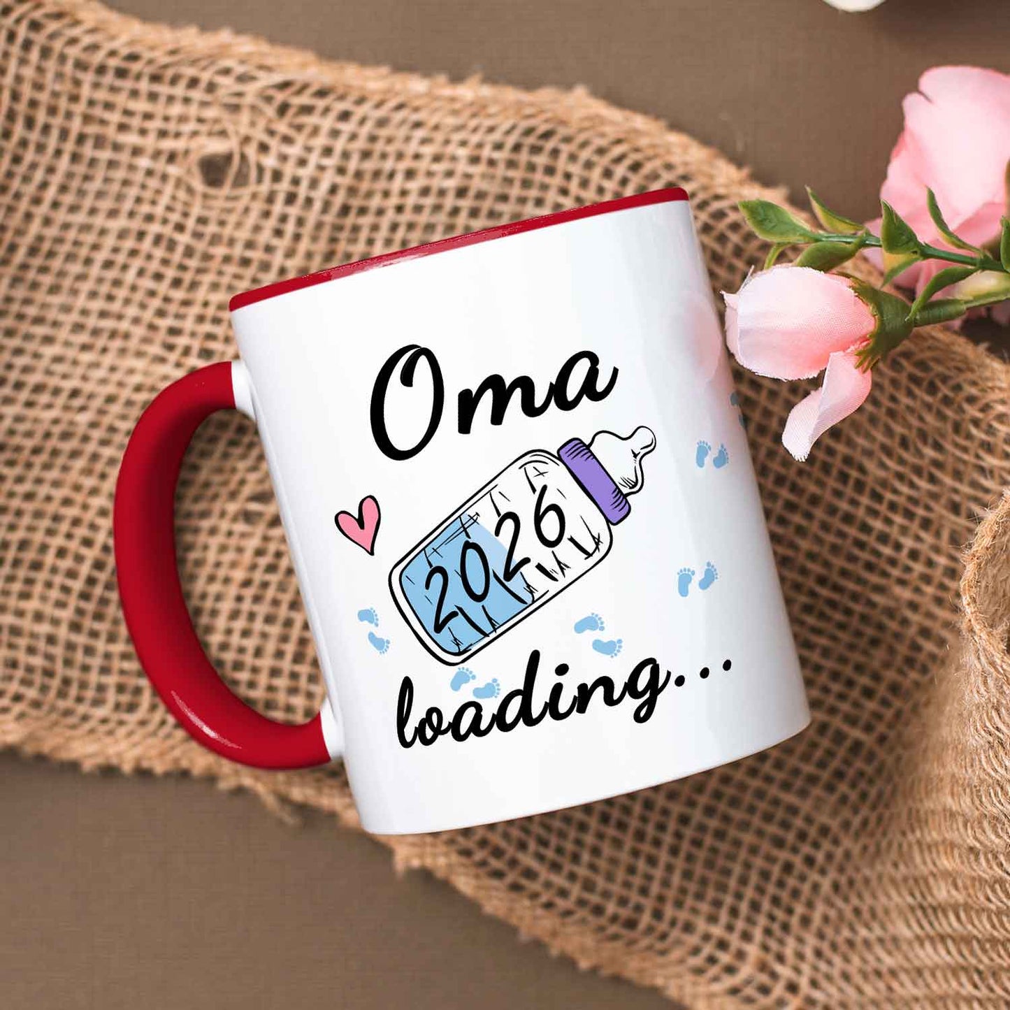 Bedruckte Tasse mit Spruch - Baby Loading in versch. Varianten