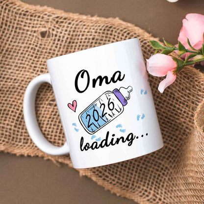Bedruckte Tasse mit Spruch - Baby Loading in versch. Varianten