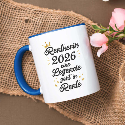 Bedruckte Tasse mit Spruch Rentner/Rentnerin