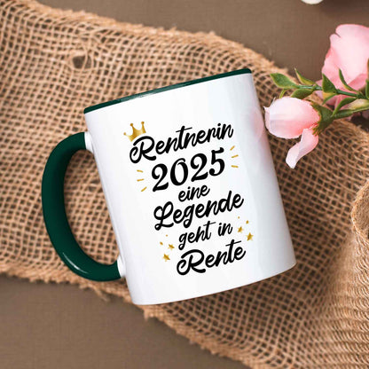 Bedruckte Tasse mit Spruch Rentner/Rentnerin