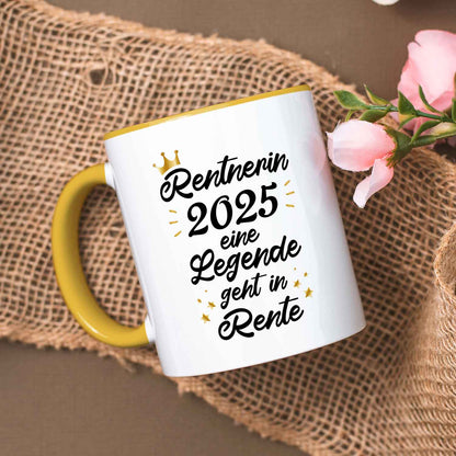 Bedruckte Tasse mit Spruch Rentner/Rentnerin