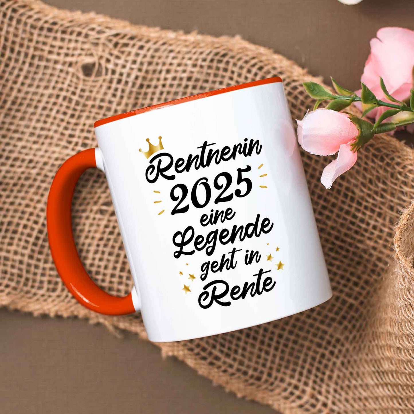 Bedruckte Tasse mit Spruch Rentner/Rentnerin