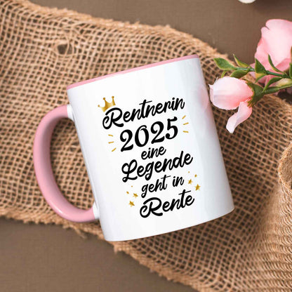 Bedruckte Tasse mit Spruch Rentner/Rentnerin