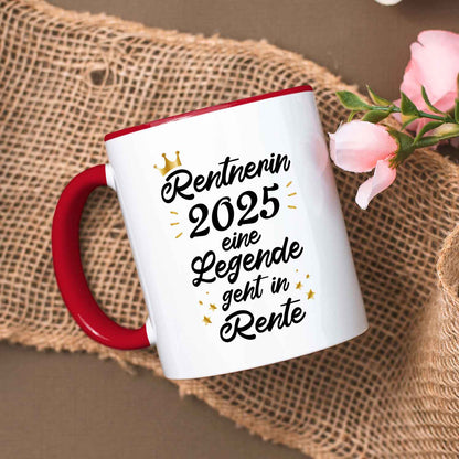 Bedruckte Tasse mit Spruch Rentner/Rentnerin