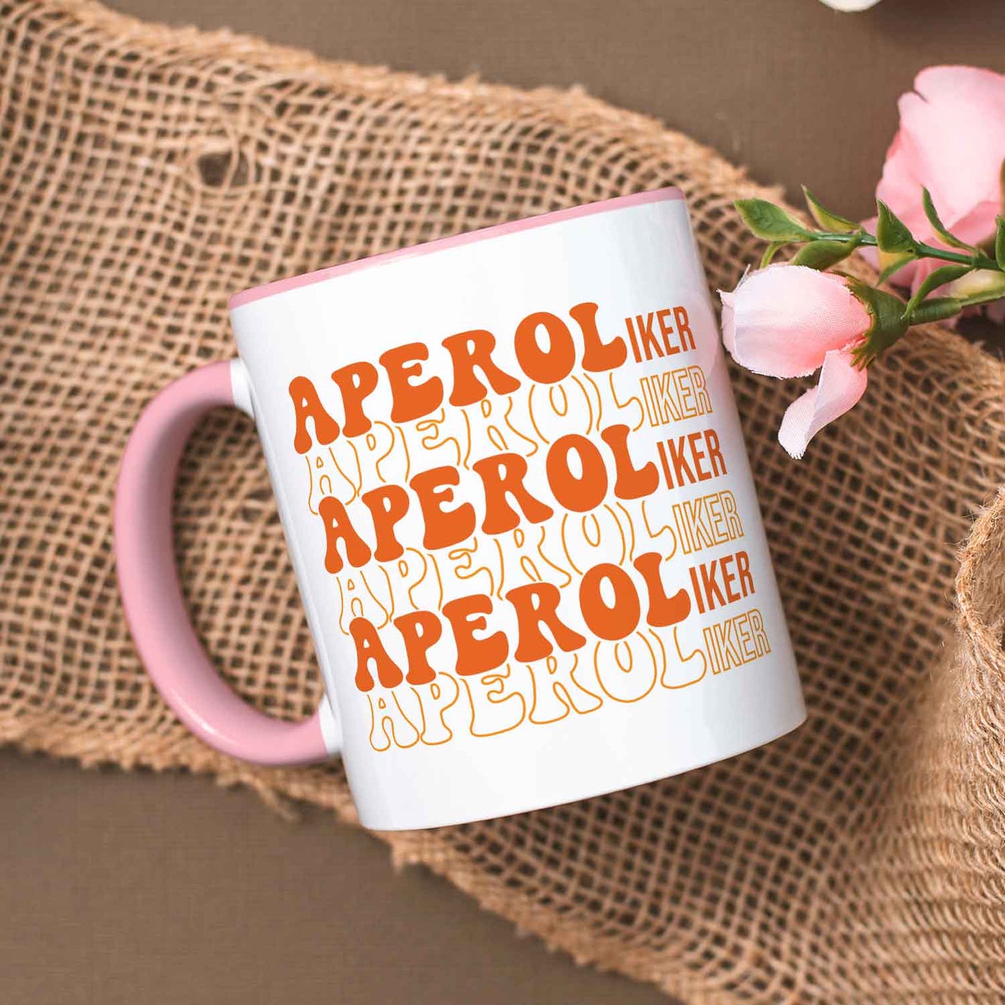 Bedruckte Tasse mit Aperol Spritz Motiv - Aperoliker - Aperol Geschenk für Frauen und Männer