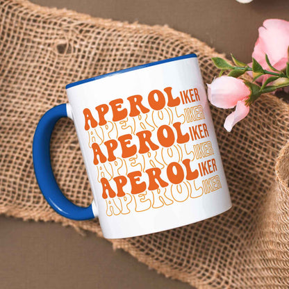 Bedruckte Tasse mit Aperol Spritz Motiv - Aperoliker - Aperol Geschenk für Frauen und Männer