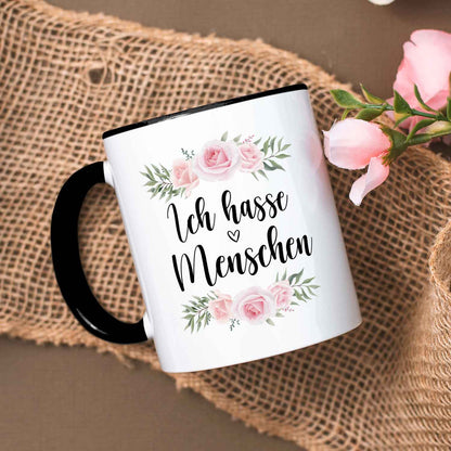Bedruckte Tasse Ich hasse Menschen