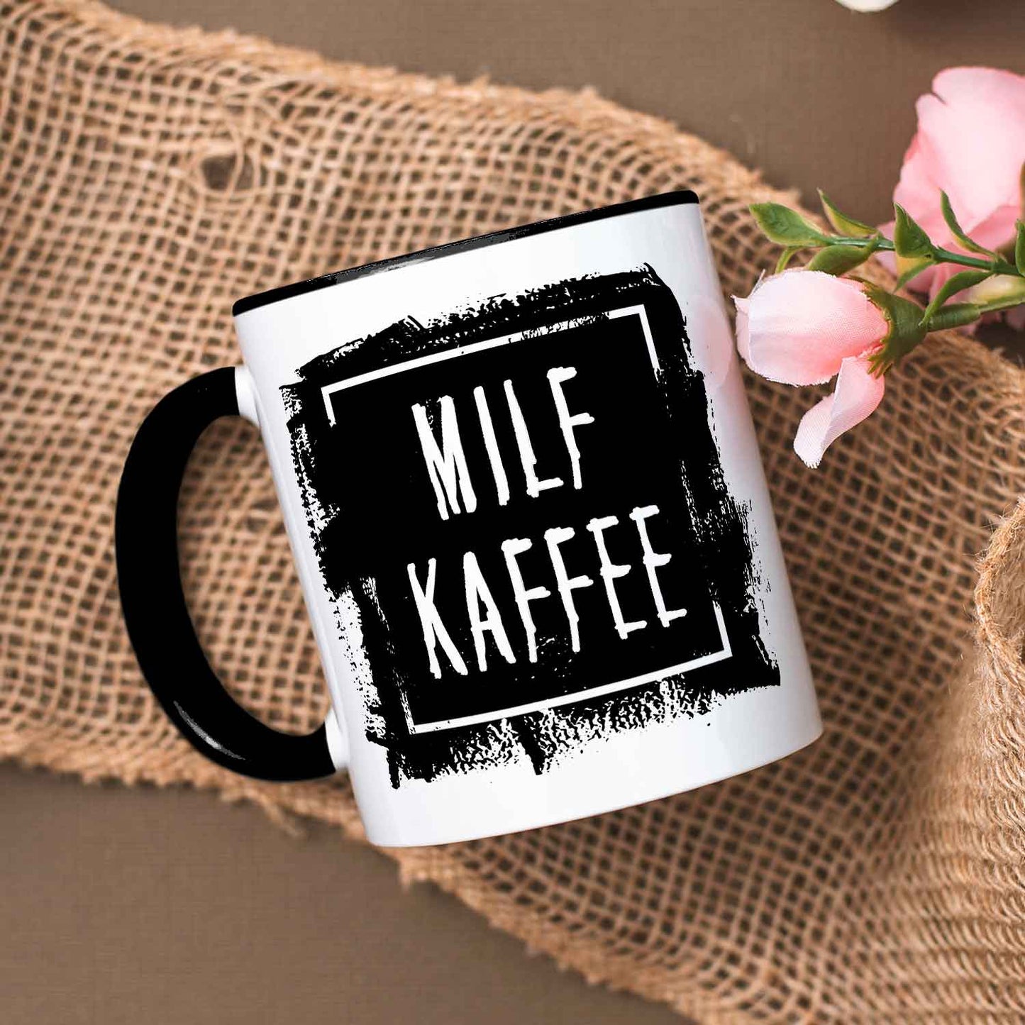 Bedruckte Tasse mit Spruch - "Milfkaffee"