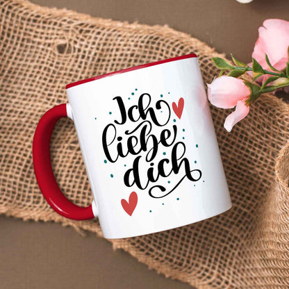 Bedruckte Tasse mit Spruch - Ich liebe dich V2