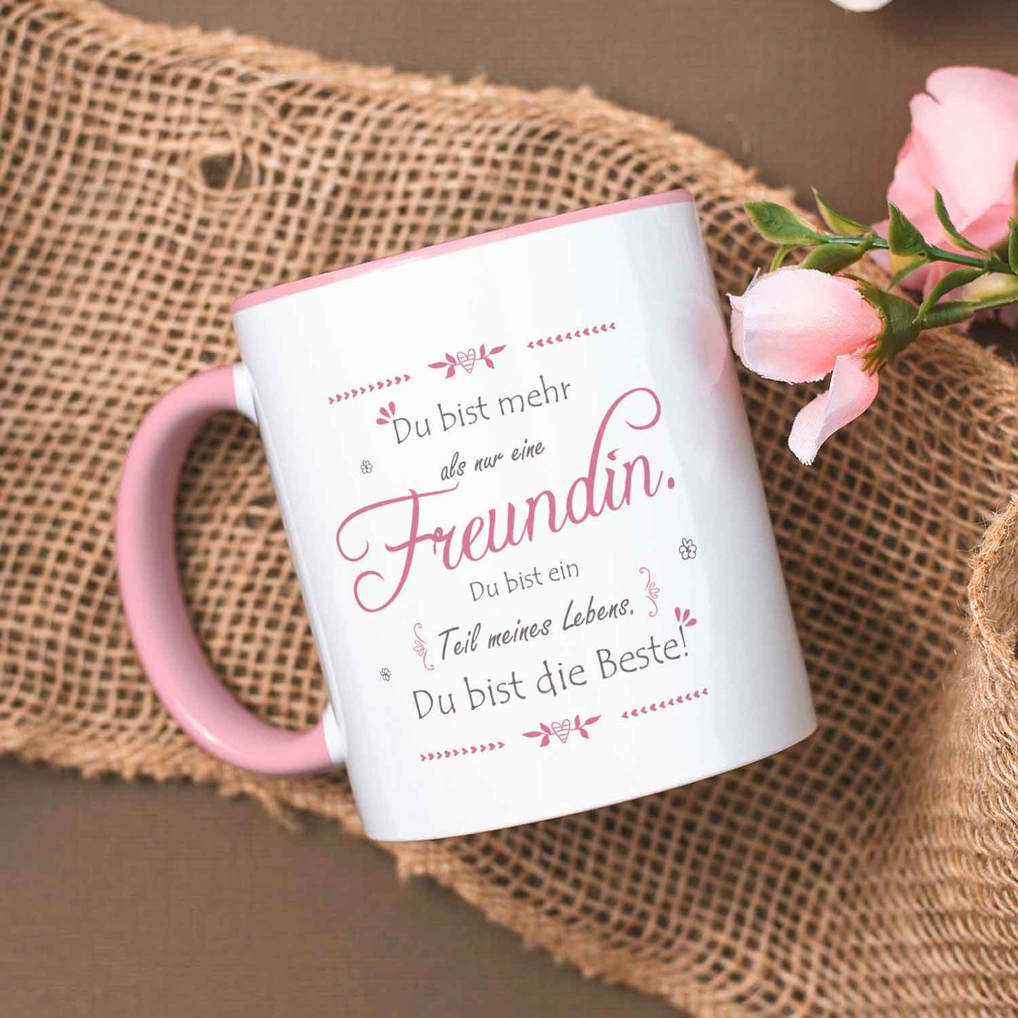 Bedruckte Tasse mit Spruch - "Du bist mehr als nur eine Freundin"