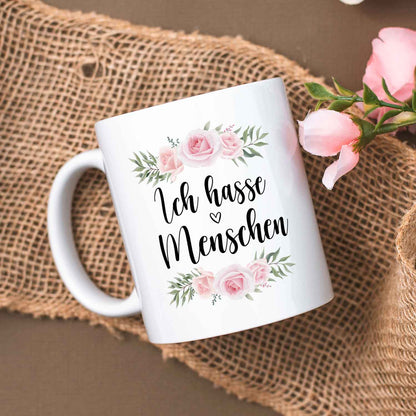 Bedruckte Tasse Ich hasse Menschen