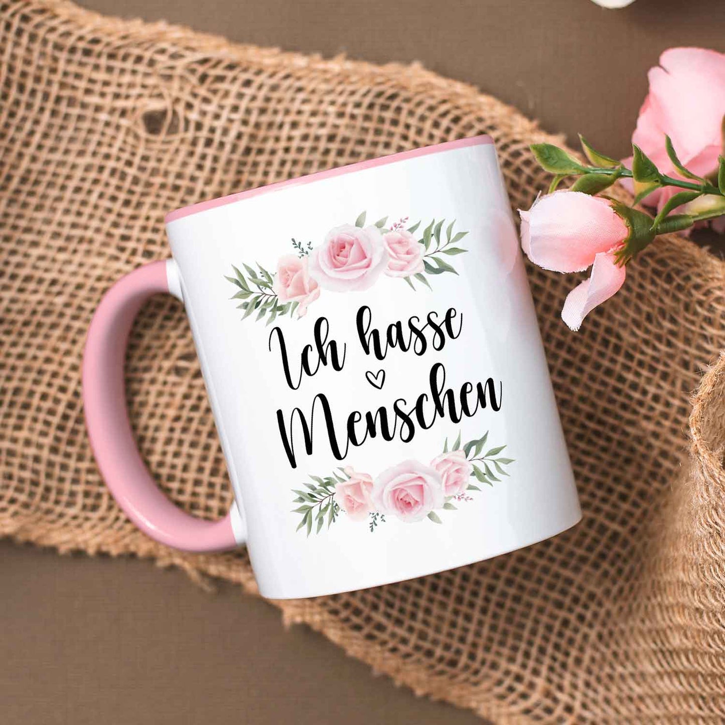 Bedruckte Tasse Ich hasse Menschen