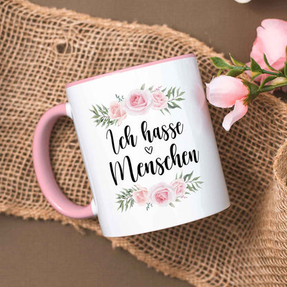 Bedruckte Tasse Ich hasse Menschen