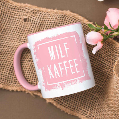 Bedruckte Tasse mit Spruch - "Milfkaffee"