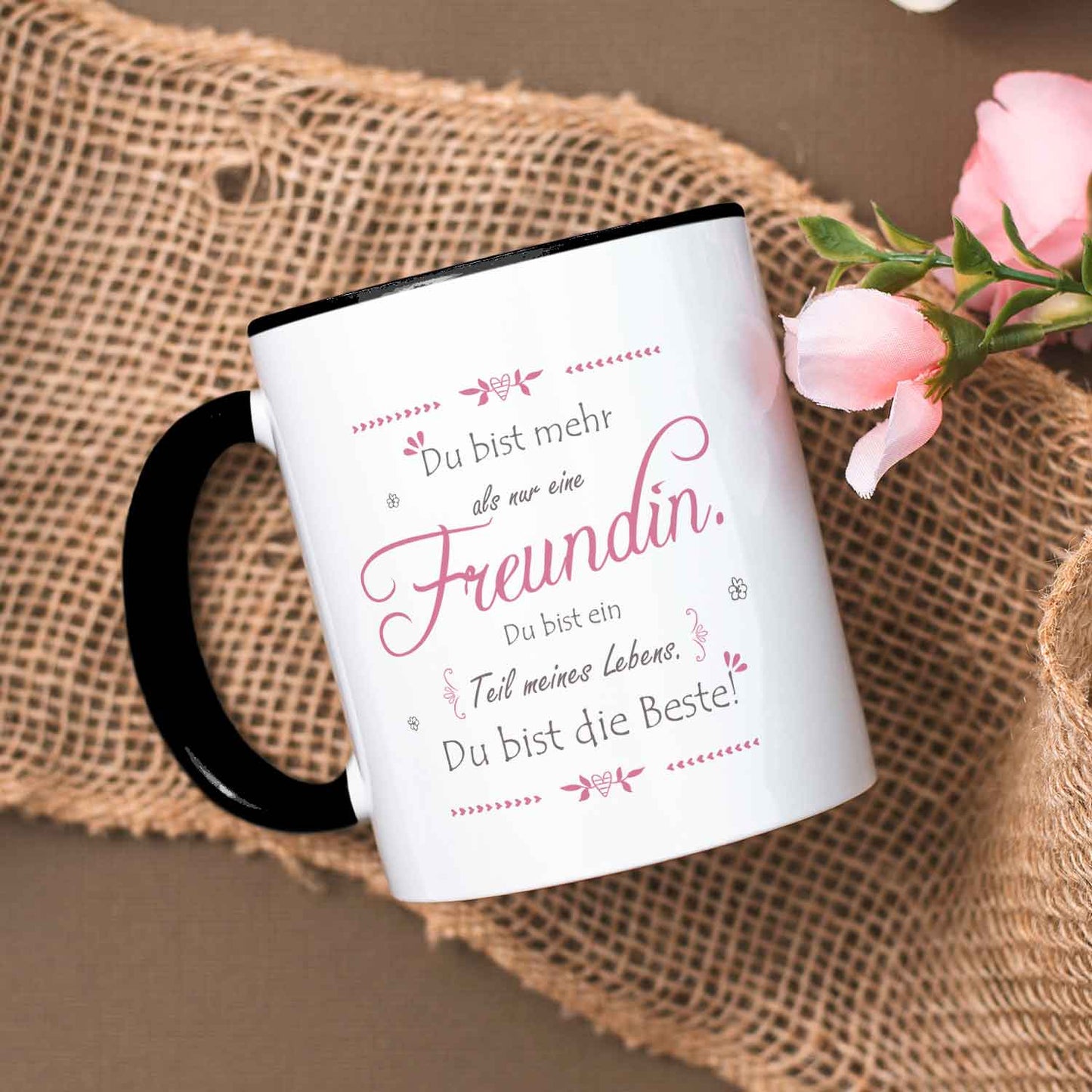 Bedruckte Tasse mit Spruch - "Du bist mehr als nur eine Freundin"