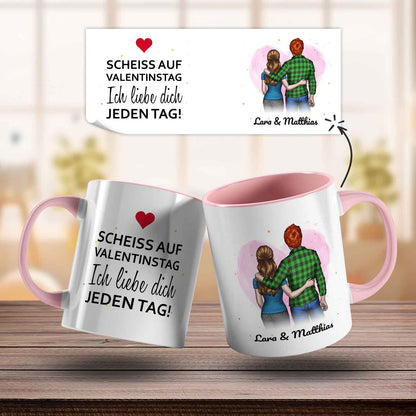 Bedruckte Tasse mit Konfiguration - Pärchen Motiv