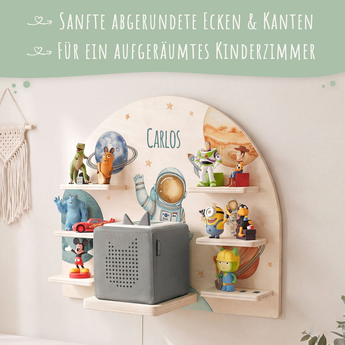 Toniebox Regal für Kinderzimmer - Astronaut - Personalisiert mit Namen